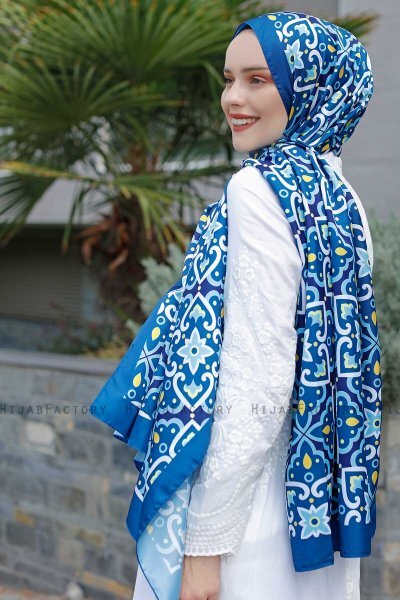 Spring Mønstret Twill Hijab - Sal Evi