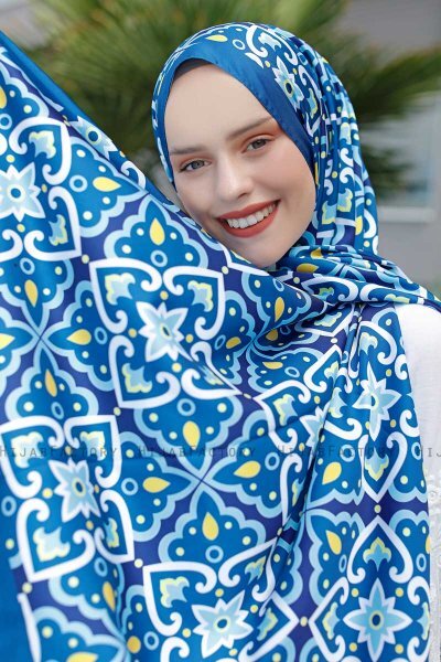 Spring Mønstret Twill Hijab - Sal Evi