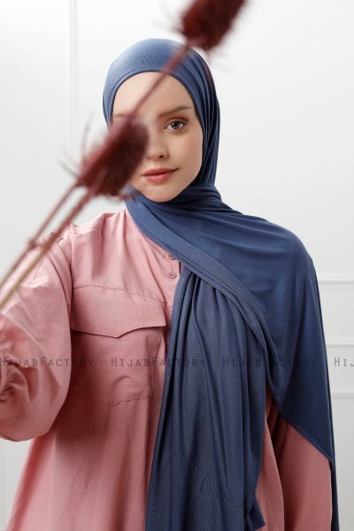 Sibel - Marine Blå Jersey Hijab