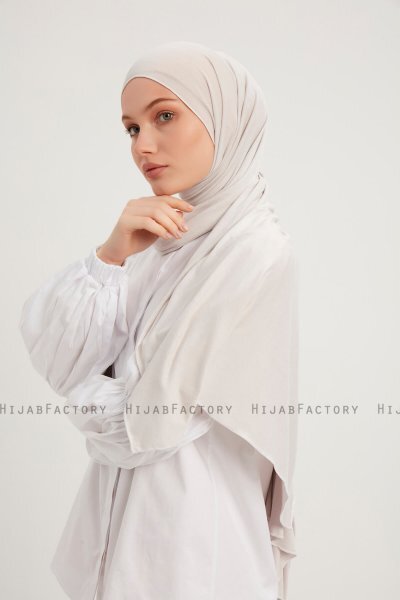Sibel - Bone Grey Jersey Hijab