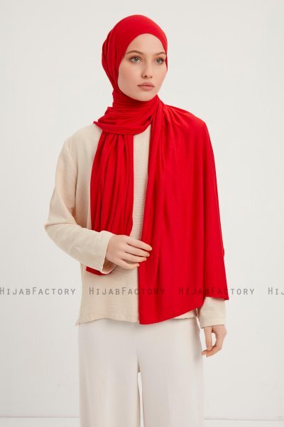 Sibel - Rød Jersey Hijab