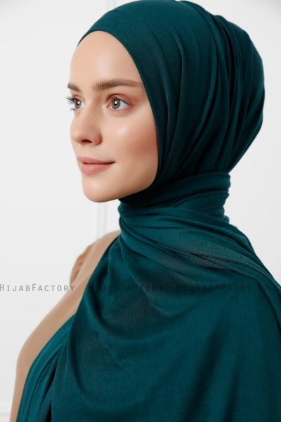 Sibel - Mørkegrøn Jersey Hijab