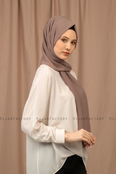 Yildiz - Taupe Crepe Chiffon Hijab