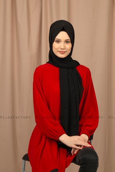 Yildiz - Sort Crepe Chiffon Hijab