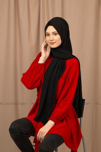 Yildiz - Sort Crepe Chiffon Hijab