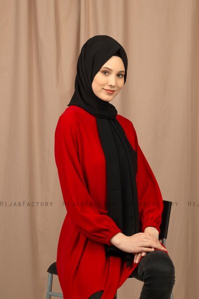 Yildiz - Sort Crepe Chiffon Hijab