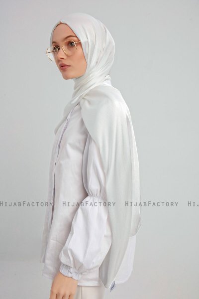 Berrak - Offwhite Janjanli Hijab