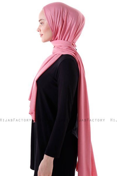 Seda - Mørkrosa Jersey Hijab - Ecardin
