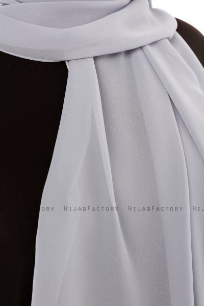 Derya - Lysegrå Praktisk Chiffon Hijab