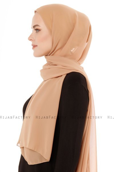 Derya - Gold Praktisk Chiffon Hijab