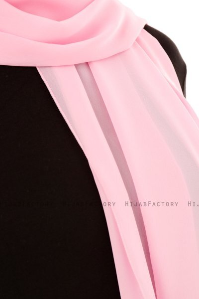 Derya - Pink Praktisk Chiffon Hijab