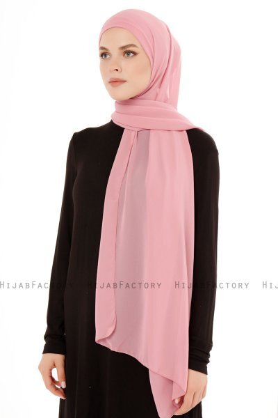 Derya - Mørkrosa Praktisk Chiffon Hijab