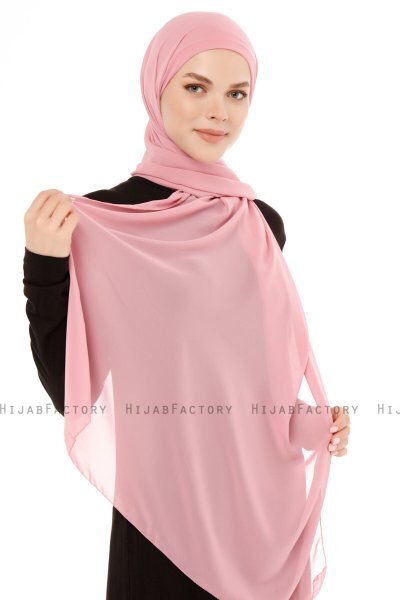 Derya - Mørkrosa Praktisk Chiffon Hijab