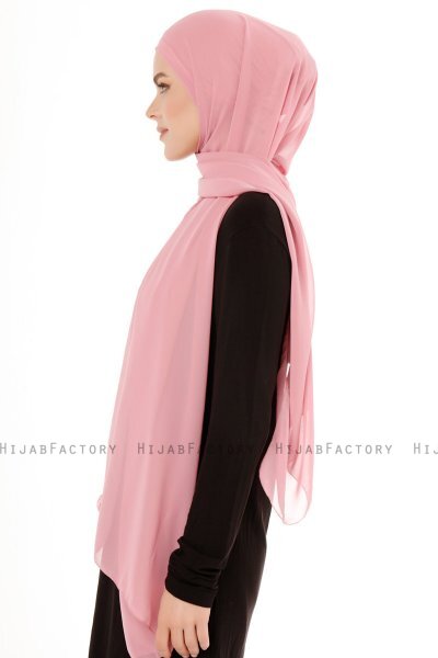 Derya - Mørkrosa Praktisk Chiffon Hijab
