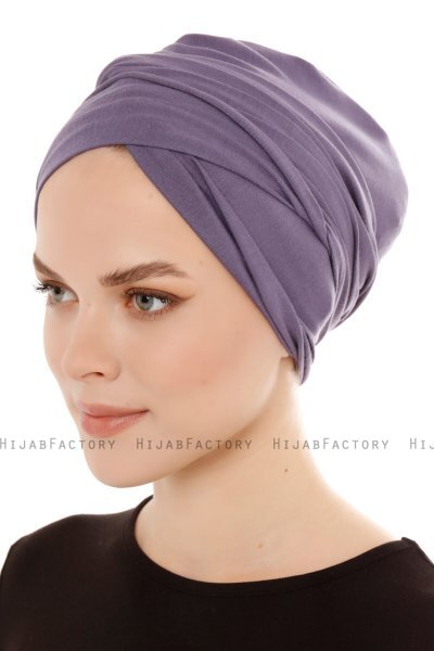 Belinay - Mørke Lilla Turban - Ecardin