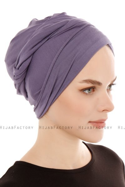 Belinay - Mørke Lilla Turban - Ecardin