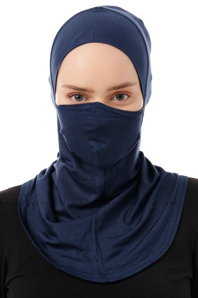 Damla - Marine Blå Ninja Hijab Mask Amta