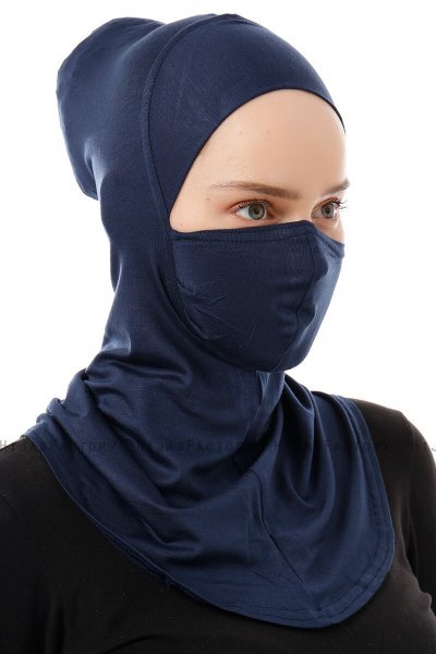 Damla - Marine Blå Ninja Hijab Mask Amta