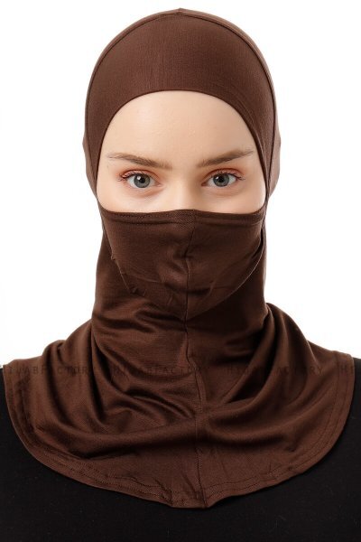 Damla - Brun Ninja Hijab Mask Amta