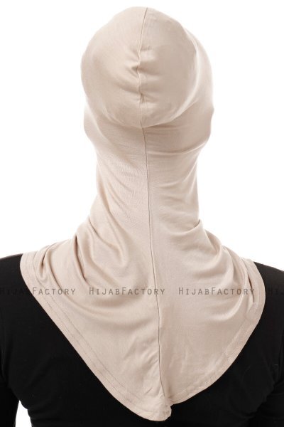 Damla - Lys Taupe Ninja Hijab Mask Amta