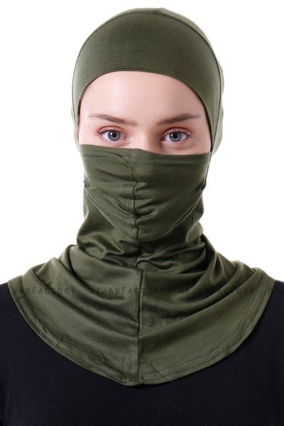 Damla - Khaki Ninja Hijab Mask Amta