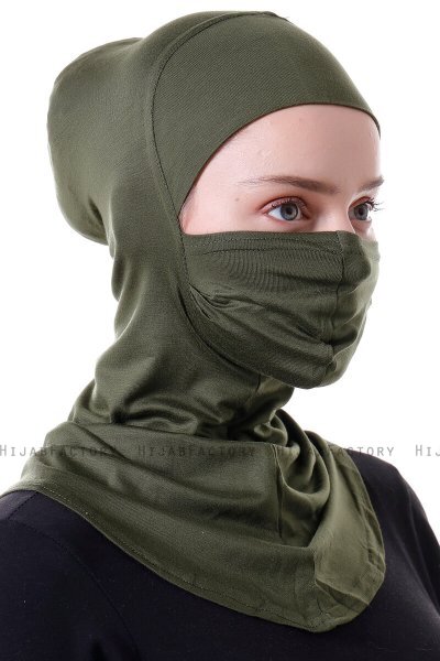 Damla - Khaki Ninja Hijab Mask Amta