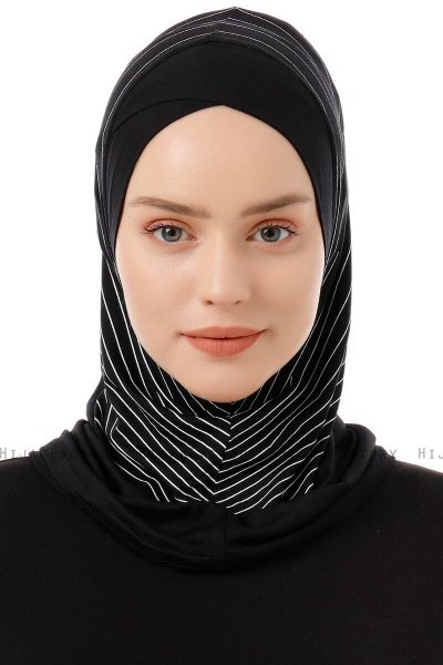 Babe Cross - Sort & Hvid One-Piece Al Amira Hijab