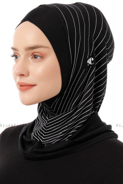 Babe Cross - Sort & Hvid One-Piece Al Amira Hijab