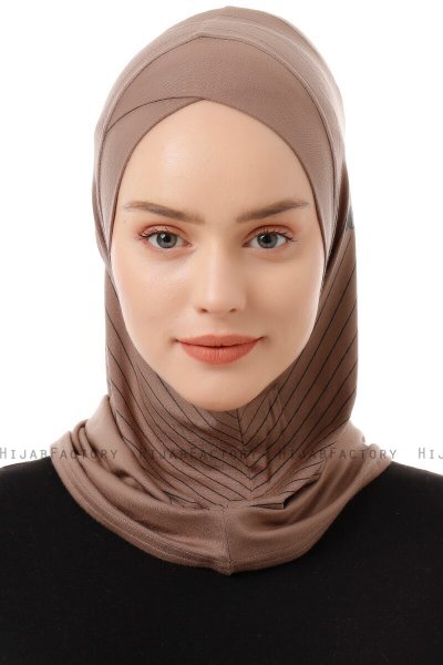 Babe Cross - Mørk Taupe One-Piece Al Amira Hijab