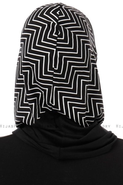 Silva Cross - Sort & Hvid One-Piece Al Amira Hijab