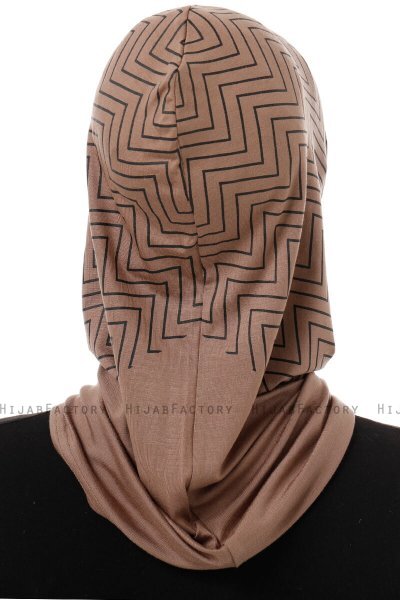 Silva Cross - Mørk Taupe One-Piece Al Amira Hijab