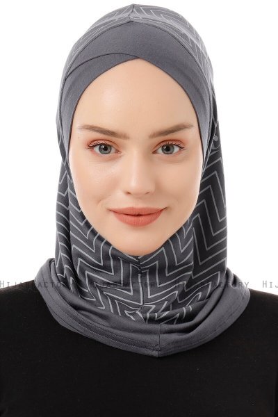 Silva Cross - Mørkegrå One-Piece Al Amira Hijab