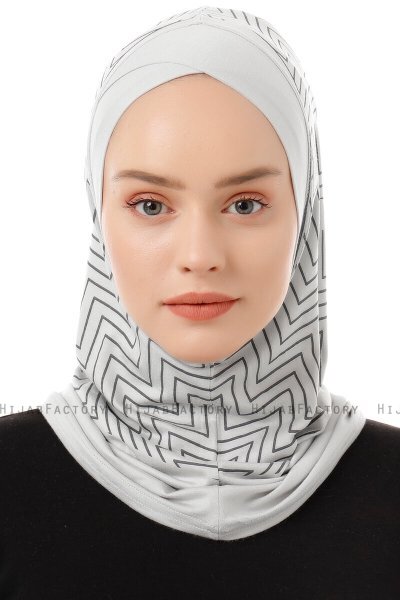 Silva Cross - Lysegrå One-Piece Al Amira Hijab