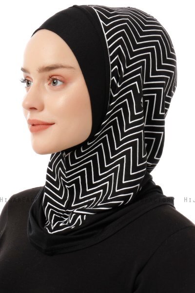 Silva Plain - Sort & Hvid One-Piece Al Amira Hijab