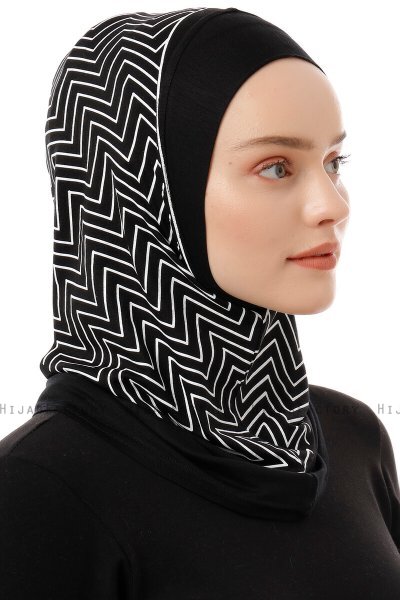 Silva Plain - Sort & Hvid One-Piece Al Amira Hijab