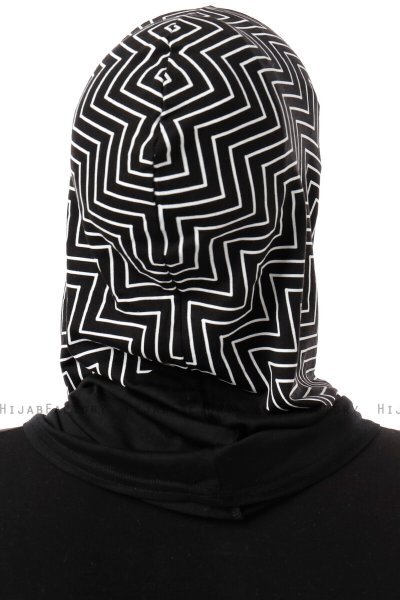 Silva Plain - Sort & Hvid One-Piece Al Amira Hijab