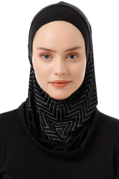 Silva Plain - Sort & Lysegrå One-Piece Al Amira Hijab