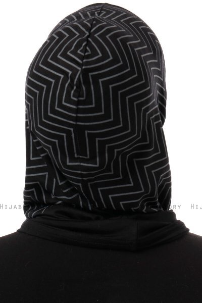 Silva Plain - Sort & Lysegrå One-Piece Al Amira Hijab