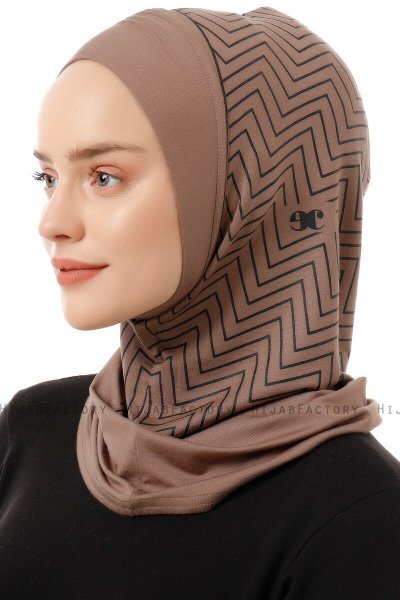 Silva Plain - Mørk Taupe One-Piece Al Amira Hijab