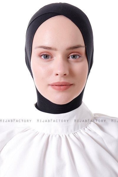 Elnara - Sort Cross Hijab Amta