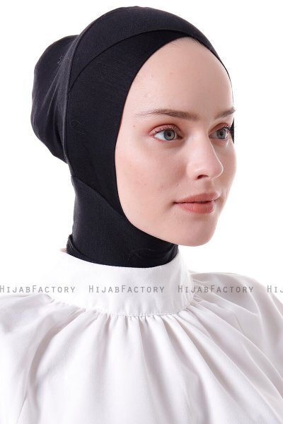 Elnara - Sort Cross Hijab Amta