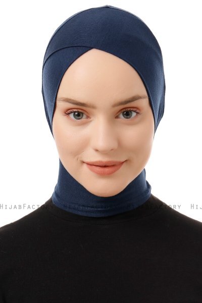 Elnara - Marine Blå Cross Hijab Amta