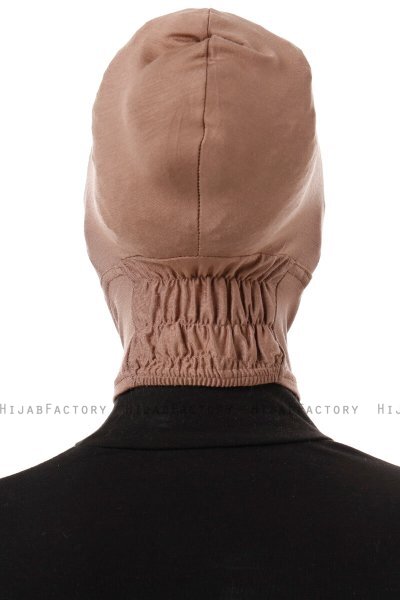 Elnara - Mørk Taupe Cross Hijab Amta