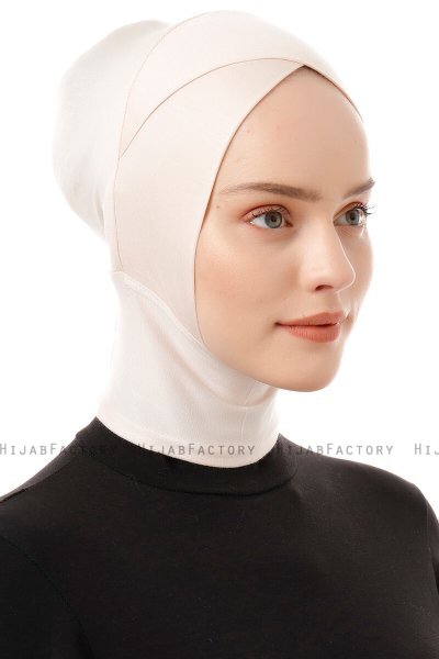 Elnara - Beige Cross Hijab Amta