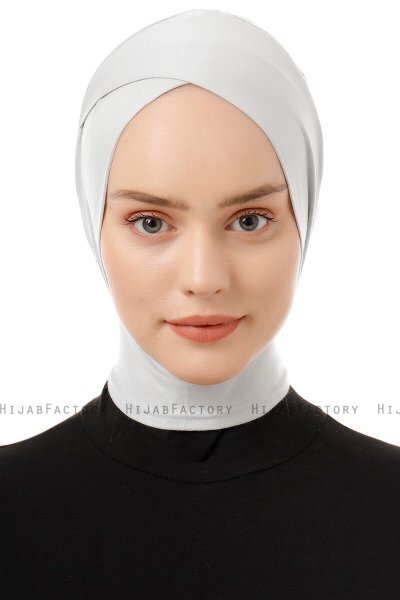 Elnara - Lysegrå Cross Hijab Amta