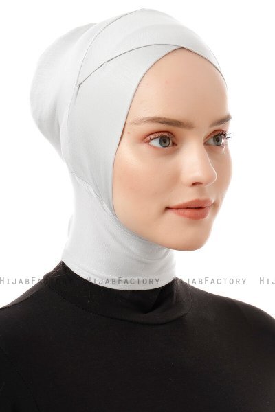 Elnara - Lysegrå Cross Hijab Amta