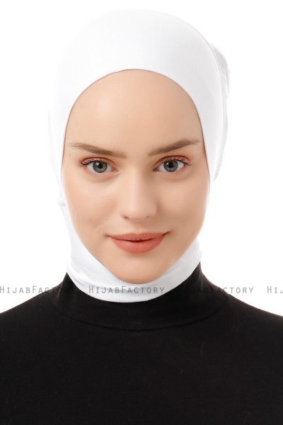 Elnara - Hvid Plain Hijab Amta