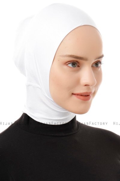 Elnara - Hvid Plain Hijab Amta
