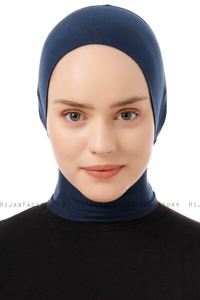 Elnara - Marine Blå Plain Hijab Amta