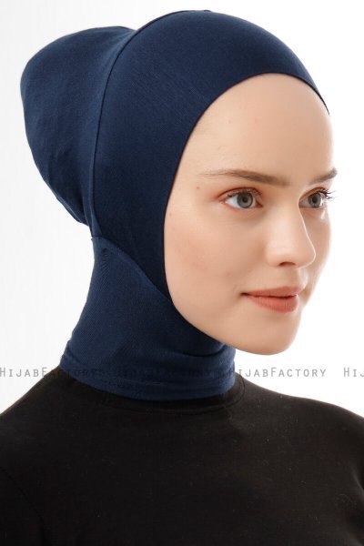 Elnara - Marine Blå Plain Hijab Amta